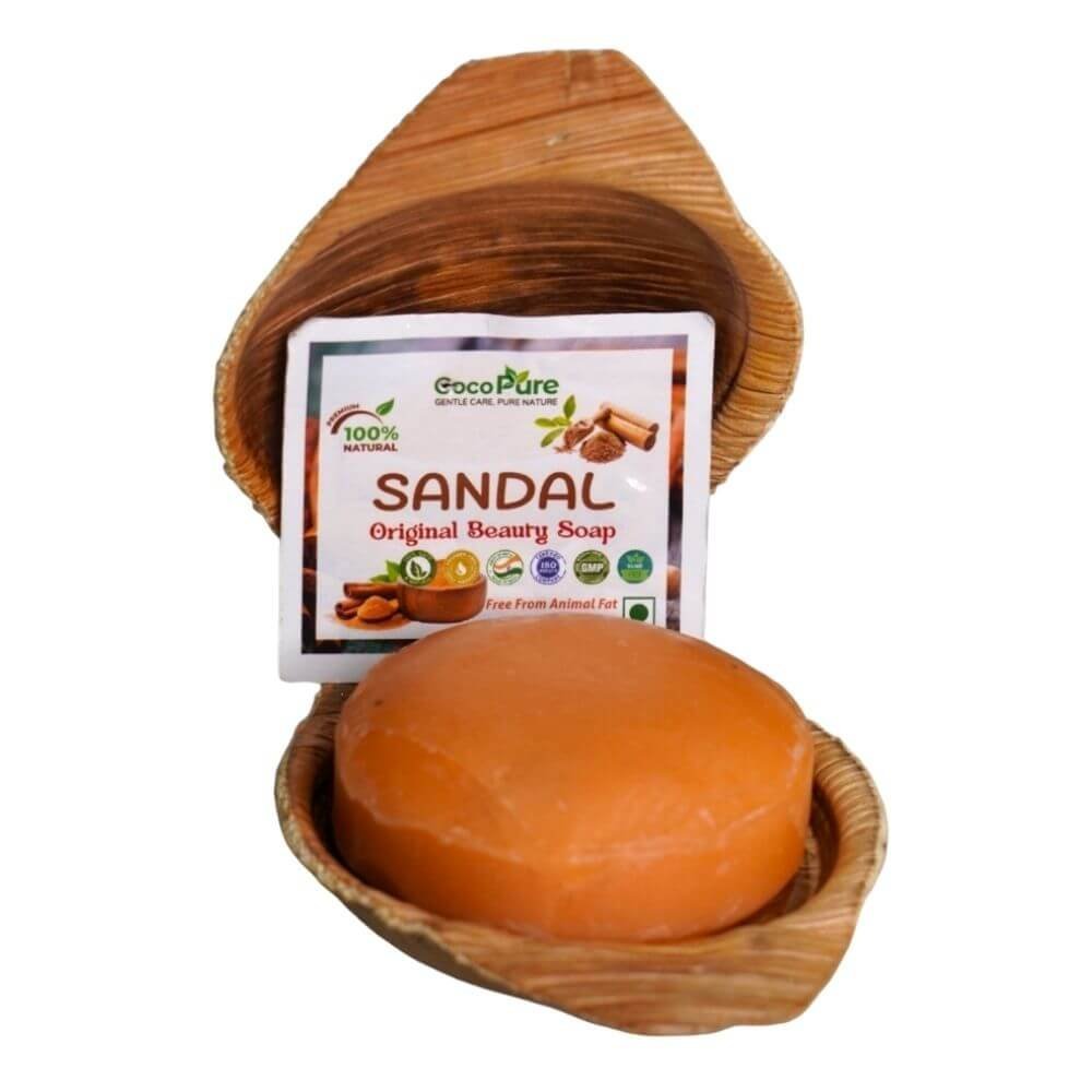 Cocopure Kerala Herbal Ayurvedic Sandal Handmade Bath Soap For All Skin