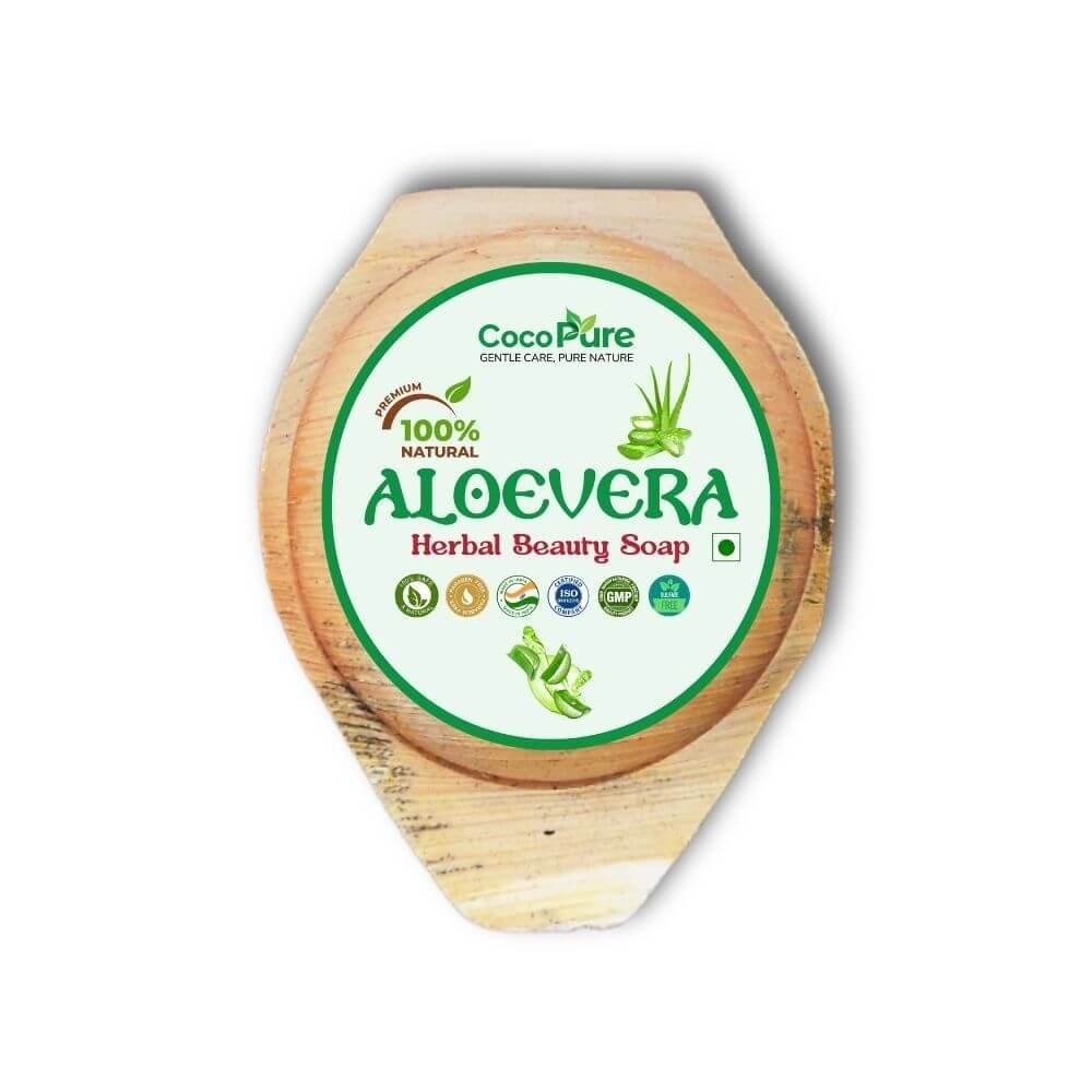 Cocopure Kerala Herbal Ayurvedic Aloevera handmade Bath Soap for all Skin Types