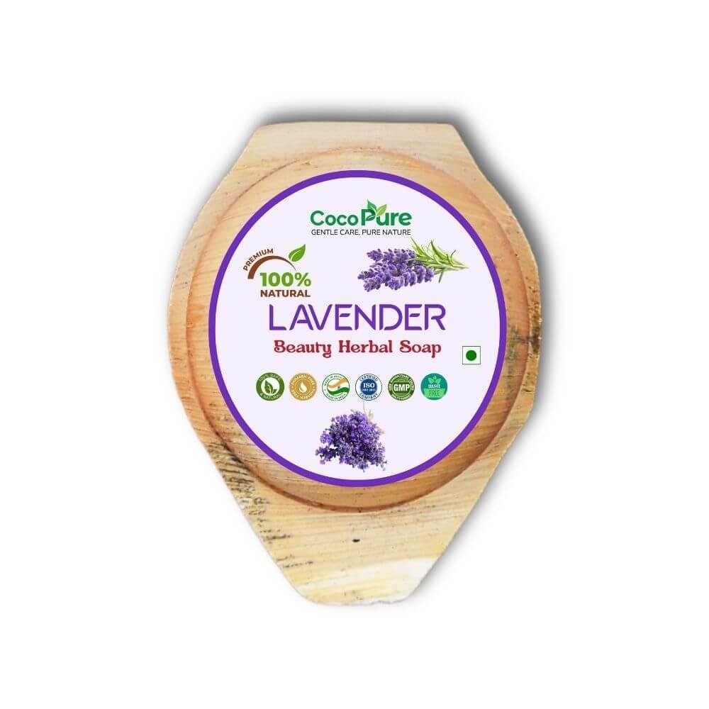 Cocopure Kerala Herbal Ayurvedic Lavender Bath Soap for all Skin Types ...